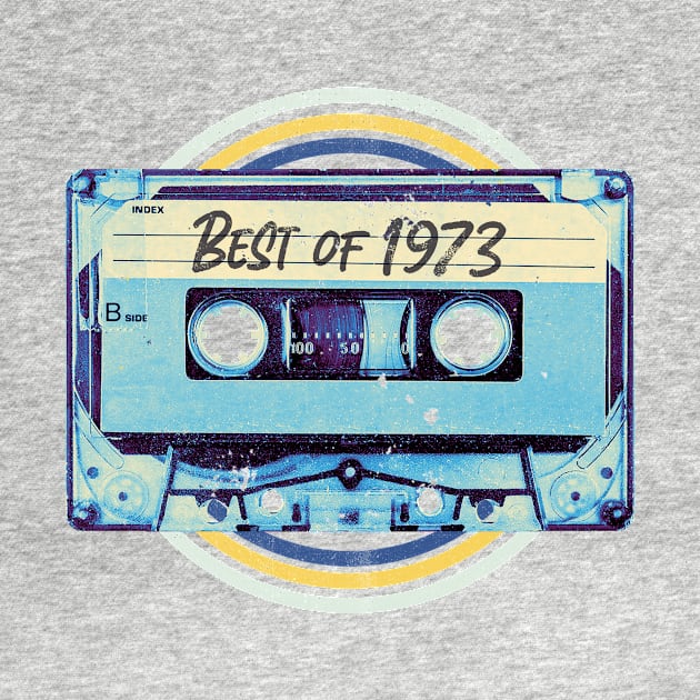 Retro Best of 1973 Mixtape Audio Cassette Tape // Funny Vintage 1973 Birthday by Now Boarding